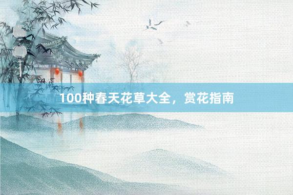 100种春天花草大全，赏花指南